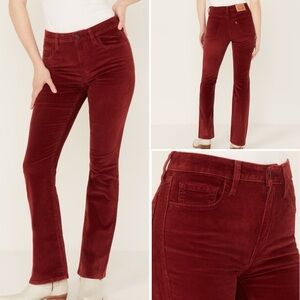 Levi’s 725 High Rise Boot Cut Maroon Corduroy Pants Sz 33 Academia Gilmore Girls
